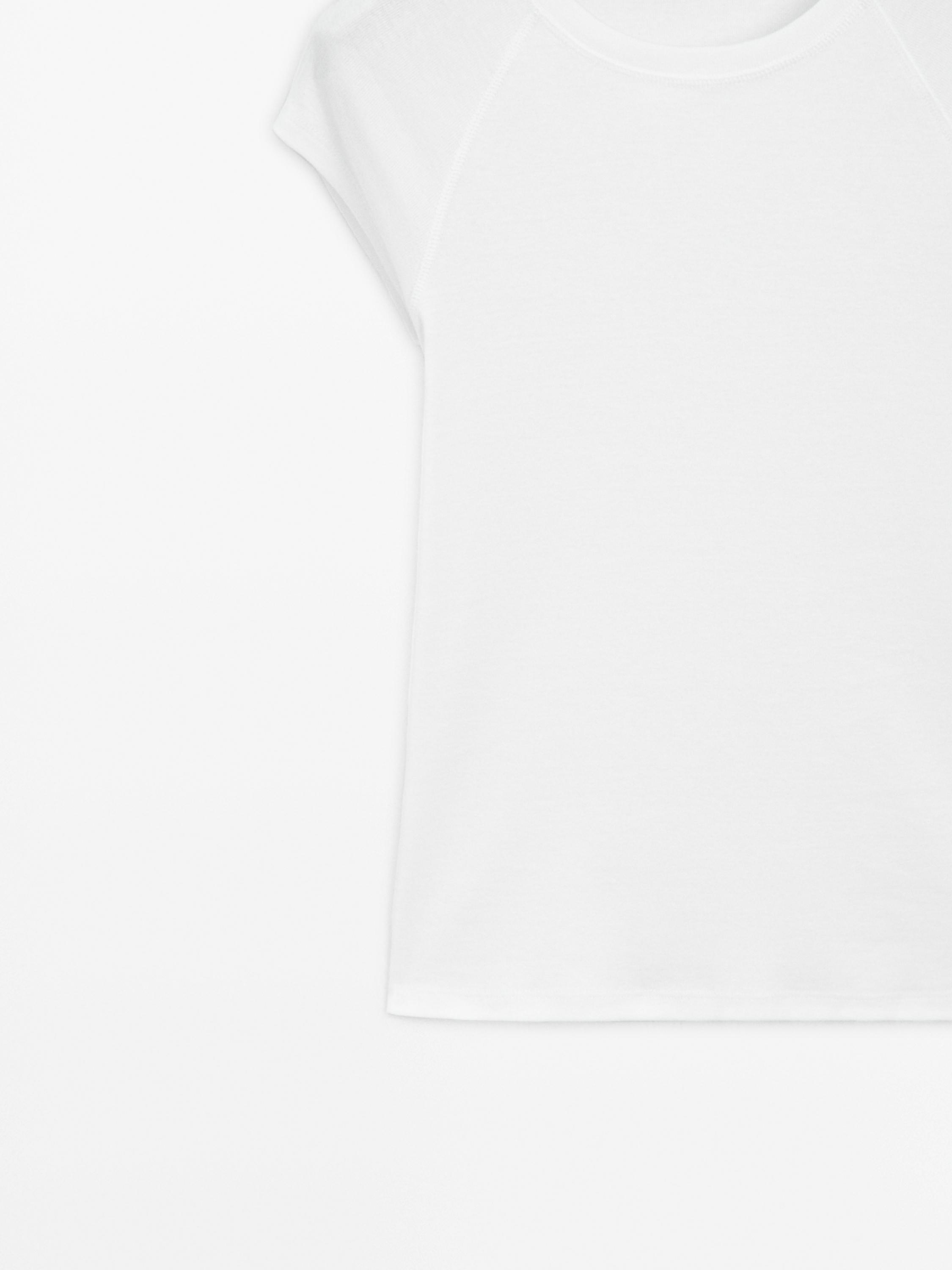 T-shirt à manches courtes raglan en coton